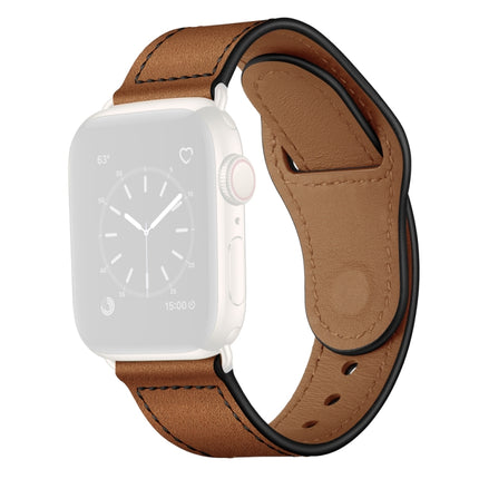 Leather Replacement Watchband For Apple Watch Series, 7 45mm / 6&SE&5&4 44mm / 3&2&1 42mm, 7 41mm / 6&SE&5&4 40mm / 3&2&1 38mm - DealBuddy