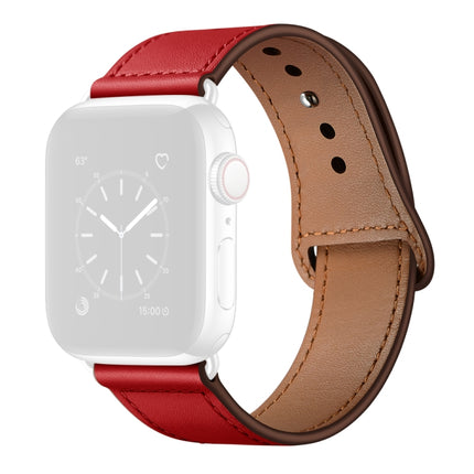 Leather Replacement Watchband For Apple Watch Series, 7 45mm / 6&SE&5&4 44mm / 3&2&1 42mm, 7 41mm / 6&SE&5&4 40mm / 3&2&1 38mm - DealBuddy