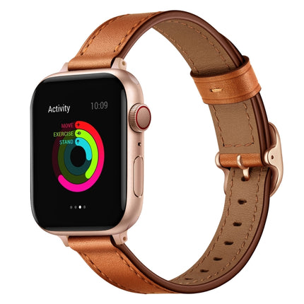 14mm Leather Strap Watchband For Apple Watch Series, 7 41mm / 6&SE&5&4 40mm / 3&2&1 38mm, 7 45mm / 6&SE&5&4 44mm / 3&2&1 42mm - DealBuddy