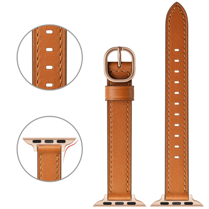 14mm Leather Strap Watchband For Apple Watch Series, 7 41mm / 6&SE&5&4 40mm / 3&2&1 38mm, 7 45mm / 6&SE&5&4 44mm / 3&2&1 42mm - DealBuddy