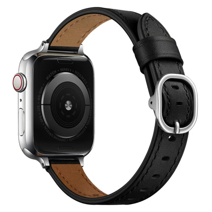 14mm Leather Strap Watchband For Apple Watch Series, 7 41mm / 6&SE&5&4 40mm / 3&2&1 38mm, 7 45mm / 6&SE&5&4 44mm / 3&2&1 42mm - DealBuddy
