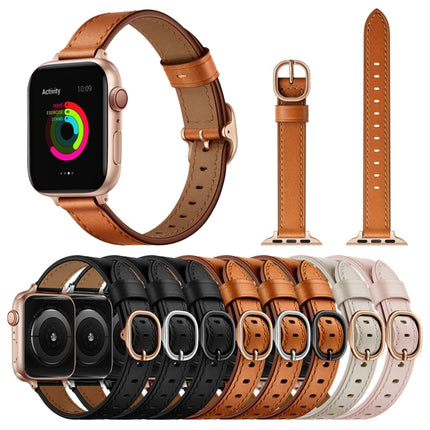 14mm Leather Strap Watchband For Apple Watch Series, 7 41mm / 6&SE&5&4 40mm / 3&2&1 38mm, 7 45mm / 6&SE&5&4 44mm / 3&2&1 42mm - DealBuddy