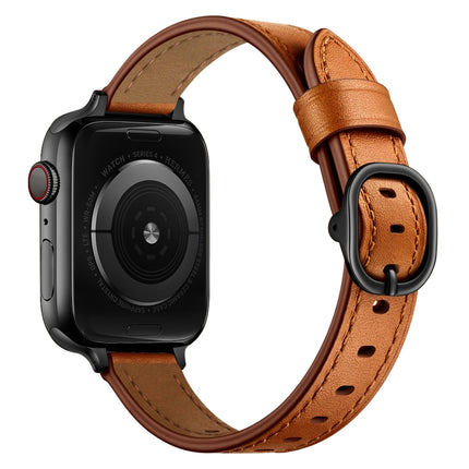 14mm Leather Strap Watchband For Apple Watch Series, 7 41mm / 6&SE&5&4 40mm / 3&2&1 38mm, 7 45mm / 6&SE&5&4 44mm / 3&2&1 42mm - DealBuddy