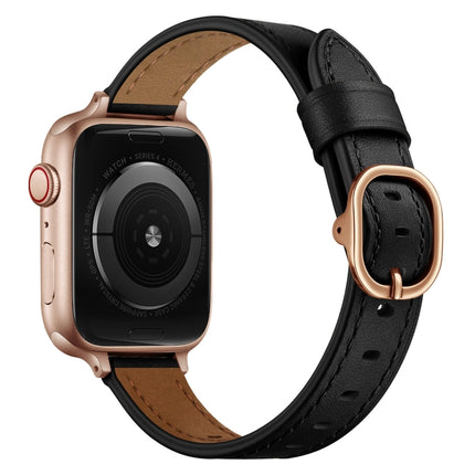 14mm Leather Strap Watchband For Apple Watch Series, 7 41mm / 6&SE&5&4 40mm / 3&2&1 38mm, 7 45mm / 6&SE&5&4 44mm / 3&2&1 42mm - DealBuddy