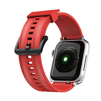 Carbon Fiber Texture Replacement Watchband For Apple Watch Series, 7 41mm / 6&SE&5&4 40mm / 3&2&1 38mm, 7 45mm / 6&SE&5&4 44mm / 3&2&1 42mm - DealBuddy