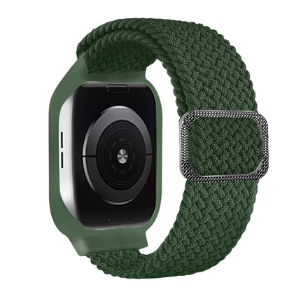 TPU Frame Buckle Braid Integrated Replacement Watchband For Apple Watch Series, 6 & SE & 5 & 4 40mm / 3 & 2 & 1 38mm, 6 & SE & 5 & 4 44mm / 3 & 2 & 1 42mm - DealBuddy
