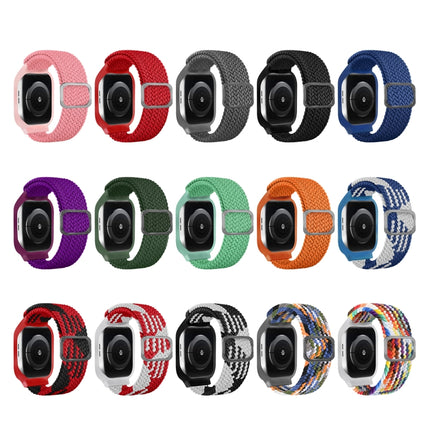 TPU Frame Buckle Braid Integrated Replacement Watchband For Apple Watch Series, 6 & SE & 5 & 4 40mm / 3 & 2 & 1 38mm, 6 & SE & 5 & 4 44mm / 3 & 2 & 1 42mm - DealBuddy