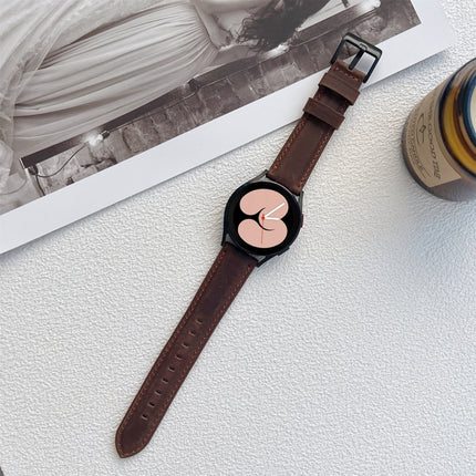 Crazy Horse Texture Frosted Leather Strap Watchband, 20mm, 22mm - DealBuddy