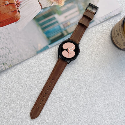 Crazy Horse Texture Frosted Leather Strap Watchband, 20mm, 22mm - DealBuddy