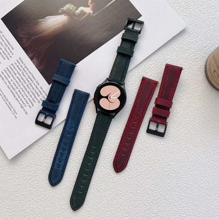 Crazy Horse Texture Frosted Leather Strap Watchband, 20mm, 22mm - DealBuddy