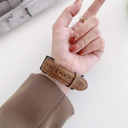 Crazy Horse Texture Matte Replacement Watchband For Apple Watch Series, 7 45mm / 6&SE&5&4 44mm / 3&2&1 42mm, 7 41mm / 6&SE&5&4 40mm / 3&2&1 38mm - DealBuddy