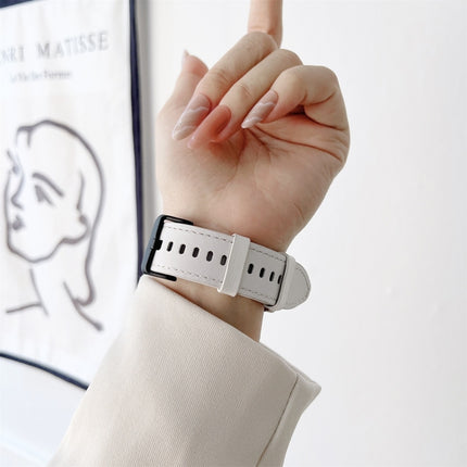 Double-sided Leather Strap Watchband, For Samsung Galaxy Watch4 40mm / 44mm - DealBuddy