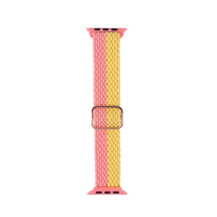 Adjustable Striped Woven Nylon Strap Watchband For Apple Watch Series, 7 41mm / 6&SE&5&4 40mm / 3&2&1 38mm, 7 45mm / 6&SE&5&4 44mm / 3&2&1 42mm - DealBuddy