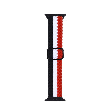 Adjustable Striped Woven Nylon Strap Watchband For Apple Watch Series, 7 41mm / 6&SE&5&4 40mm / 3&2&1 38mm, 7 45mm / 6&SE&5&4 44mm / 3&2&1 42mm - DealBuddy