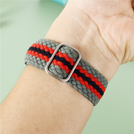 Adjustable Striped Woven Nylon Strap Watchband For Apple Watch Series, 7 41mm / 6&SE&5&4 40mm / 3&2&1 38mm, 7 45mm / 6&SE&5&4 44mm / 3&2&1 42mm - DealBuddy