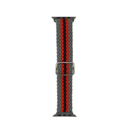 Adjustable Striped Woven Nylon Strap Watchband For Apple Watch Series, 7 41mm / 6&SE&5&4 40mm / 3&2&1 38mm, 7 45mm / 6&SE&5&4 44mm / 3&2&1 42mm - DealBuddy