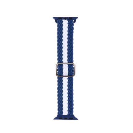 Adjustable Striped Woven Nylon Strap Watchband For Apple Watch Series, 7 41mm / 6&SE&5&4 40mm / 3&2&1 38mm, 7 45mm / 6&SE&5&4 44mm / 3&2&1 42mm - DealBuddy