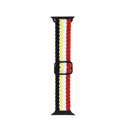 Adjustable Striped Woven Nylon Strap Watchband For Apple Watch Series, 7 41mm / 6&SE&5&4 40mm / 3&2&1 38mm, 7 45mm / 6&SE&5&4 44mm / 3&2&1 42mm - DealBuddy