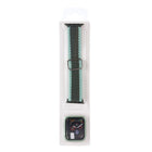 Adjustable Striped Woven Nylon Watchband + Watch Case Set For Apple Watch Series