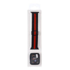 Adjustable Striped Woven Nylon Watchband + Watch Case Set For Apple Watch Series