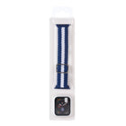 Adjustable Striped Woven Nylon Watchband + Watch Case Set For Apple Watch Series