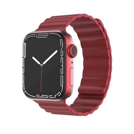 Mutural Liquid Silicone Magnetic Strap Watchband For Apple Watch Series, 7 41mm / 6&SE&5&4 40mm / 3&2&1 38mm, 7 45mm / 6&SE&5&4 44mm / 3&2&1 42mm - DealBuddy
