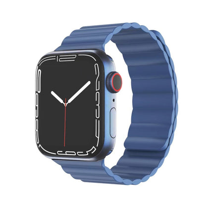 Mutural Liquid Silicone Magnetic Strap Watchband For Apple Watch Series, 7 41mm / 6&SE&5&4 40mm / 3&2&1 38mm, 7 45mm / 6&SE&5&4 44mm / 3&2&1 42mm - DealBuddy