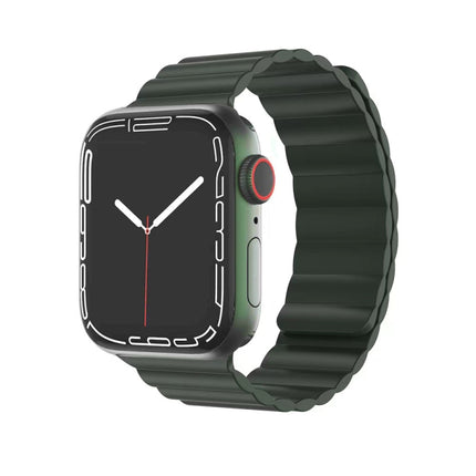 Mutural Liquid Silicone Magnetic Strap Watchband For Apple Watch Series, 7 41mm / 6&SE&5&4 40mm / 3&2&1 38mm, 7 45mm / 6&SE&5&4 44mm / 3&2&1 42mm - DealBuddy