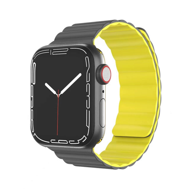 Mutural Moran Series Liquid Silicone Magnetic Strap Watchband For Apple Watch Series, 7 41mm / 6&SE&5&4 40mm / 3&2&1 38mm, 7 45mm / 6&SE&5&4 44mm / 3&2&1 42mm - DealBuddy