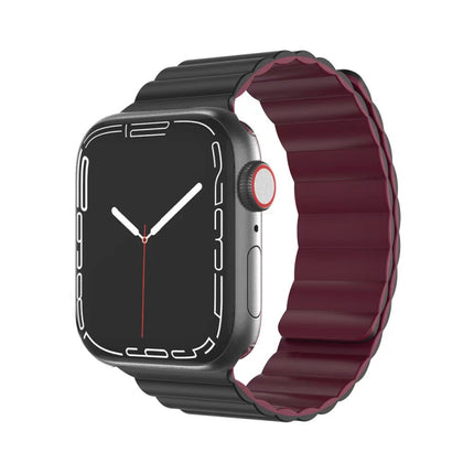 Mutural Moran Series Liquid Silicone Magnetic Strap Watchband For Apple Watch Series, 7 41mm / 6&SE&5&4 40mm / 3&2&1 38mm, 7 45mm / 6&SE&5&4 44mm / 3&2&1 42mm - DealBuddy