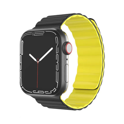 Mutural Moran Series Liquid Silicone Magnetic Strap Watchband For Apple Watch Series, 7 41mm / 6&SE&5&4 40mm / 3&2&1 38mm, 7 45mm / 6&SE&5&4 44mm / 3&2&1 42mm - DealBuddy