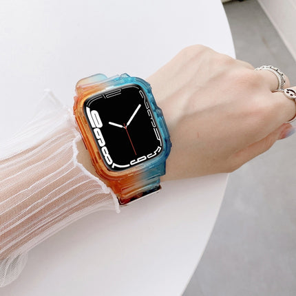 Jelly Gradient Transparent TPU Strap Watchband For Apple Watch Series, 7 41mm / 6&SE&5&4 40mm / 3&2&1 38mm, 7 45mm / 6&SE&5&4 44mm / 3&2&1 42mm - DealBuddy