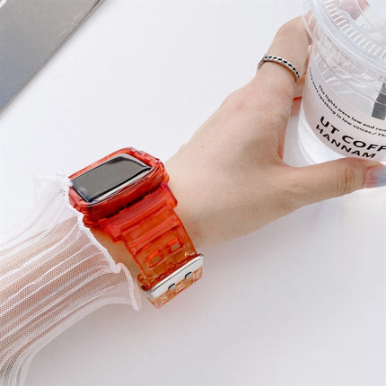 Jelly Gradient Transparent TPU Strap Watchband For Apple Watch Series, 7 41mm / 6&SE&5&4 40mm / 3&2&1 38mm, 7 45mm / 6&SE&5&4 44mm / 3&2&1 42mm - DealBuddy