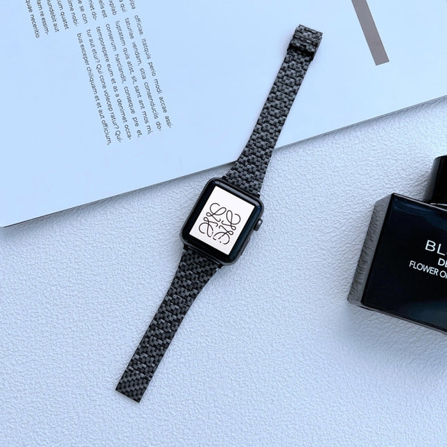 Small Waist Carbon Fiber Strap Watchband For Apple Watch Series - DealBuddy