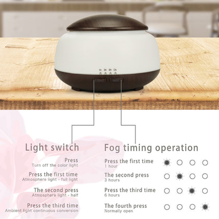 Wood Grain Humidifier Air Purifier Ultrasonic Atomization Household Aromatherapy Machine with Colorful LED Light