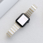 Ceramic One-bead Steel Strap Watchband For Apple Watch Series, 7 41mm / 6&SE&5&4 40mm / 3&2&1 38mm, 7 45mm / 6&SE&5&4 44mm / 3&2&1 42mm - DealBuddy