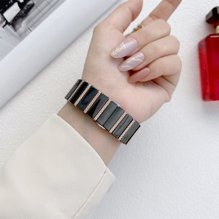 Ceramic One-bead Steel Strap Watchband For Apple Watch Series, 7 41mm / 6&SE&5&4 40mm / 3&2&1 38mm, 7 45mm / 6&SE&5&4 44mm / 3&2&1 42mm - DealBuddy