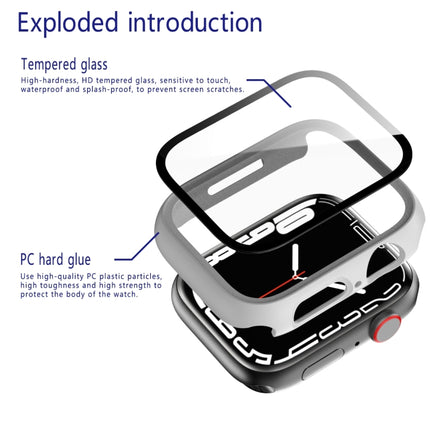 2 in 1 PC Frame + Tempered Glass Protector Case, For Apple Watch Series 9 / 8 / 7 41mm, For Apple Watch Series 8 / 7 45mm - DealBuddy