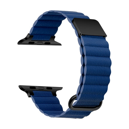 Magnetic Leather Strap Watchband For Apple Watch Series, 7 41mm / 6&SE&5&4 40mm / 3&2&1 38mm, 7 45mm / 6&SE&5&4 44mm / 3&2&1 42mm - DealBuddy