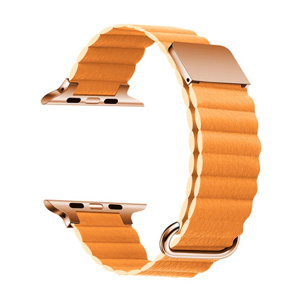 Magnetic Leather Strap Watchband For Apple Watch Series, 7 41mm / 6&SE&5&4 40mm / 3&2&1 38mm, 7 45mm / 6&SE&5&4 44mm / 3&2&1 42mm - DealBuddy