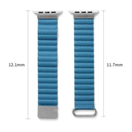 Magnetic Leather Strap Watchband For Apple Watch Series, 7 41mm / 6&SE&5&4 40mm / 3&2&1 38mm, 7 45mm / 6&SE&5&4 44mm / 3&2&1 42mm - DealBuddy