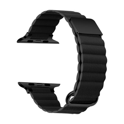 Magnetic Leather Strap Watchband For Apple Watch Series, 7 41mm / 6&SE&5&4 40mm / 3&2&1 38mm, 7 45mm / 6&SE&5&4 44mm / 3&2&1 42mm - DealBuddy