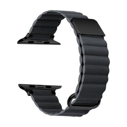Magnetic Leather Strap Watchband For Apple Watch Series, 7 41mm / 6&SE&5&4 40mm / 3&2&1 38mm, 7 45mm / 6&SE&5&4 44mm / 3&2&1 42mm - DealBuddy