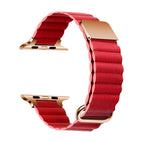 7 45mm / 6&SE&5&4 44mm / 3&2&1 42mm / Rose Gold Buckle Red