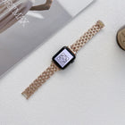 Five Baht Stripes Stainless Steel Strap Watchband For Apple Watch Series, 7 41mm / 6&SE&5&4 40mm / 3&2&1 38mm, 7 45mm / 6&SE&5&4 44mm / 3&2&1 42mm - DealBuddy