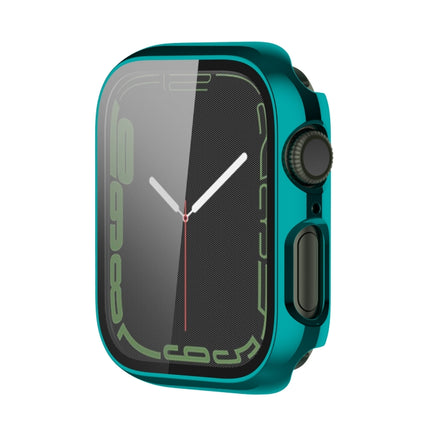 Electroplating Shockproof PC Protective Case with Tempered Glass Film, For Apple Watch Series 9 / 8 / 7 41mm, For Apple Watch Series 9 / 8 / 7 45mm - DealBuddy