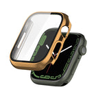 Electroplating Shockproof PC Protective Case with Tempered Glass Film, For Apple Watch Series 9 / 8 / 7 41mm, For Apple Watch Series 9 / 8 / 7 45mm - DealBuddy