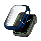 Electroplating Shockproof PC Protective Case with Tempered Glass Film