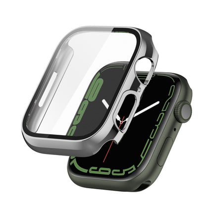 Electroplating Shockproof PC Protective Case with Tempered Glass Film, For Apple Watch Series 9 / 8 / 7 41mm, For Apple Watch Series 9 / 8 / 7 45mm - DealBuddy