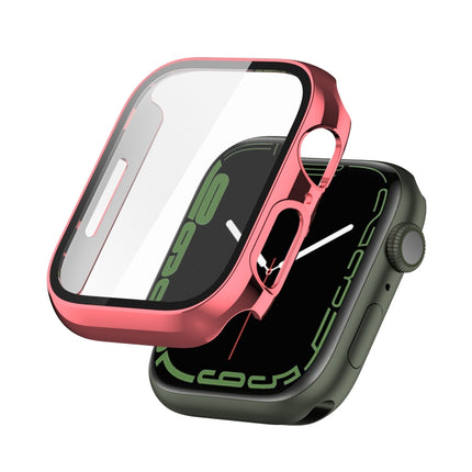 Electroplating Shockproof PC Protective Case with Tempered Glass Film, For Apple Watch Series 9 / 8 / 7 41mm, For Apple Watch Series 9 / 8 / 7 45mm - DealBuddy